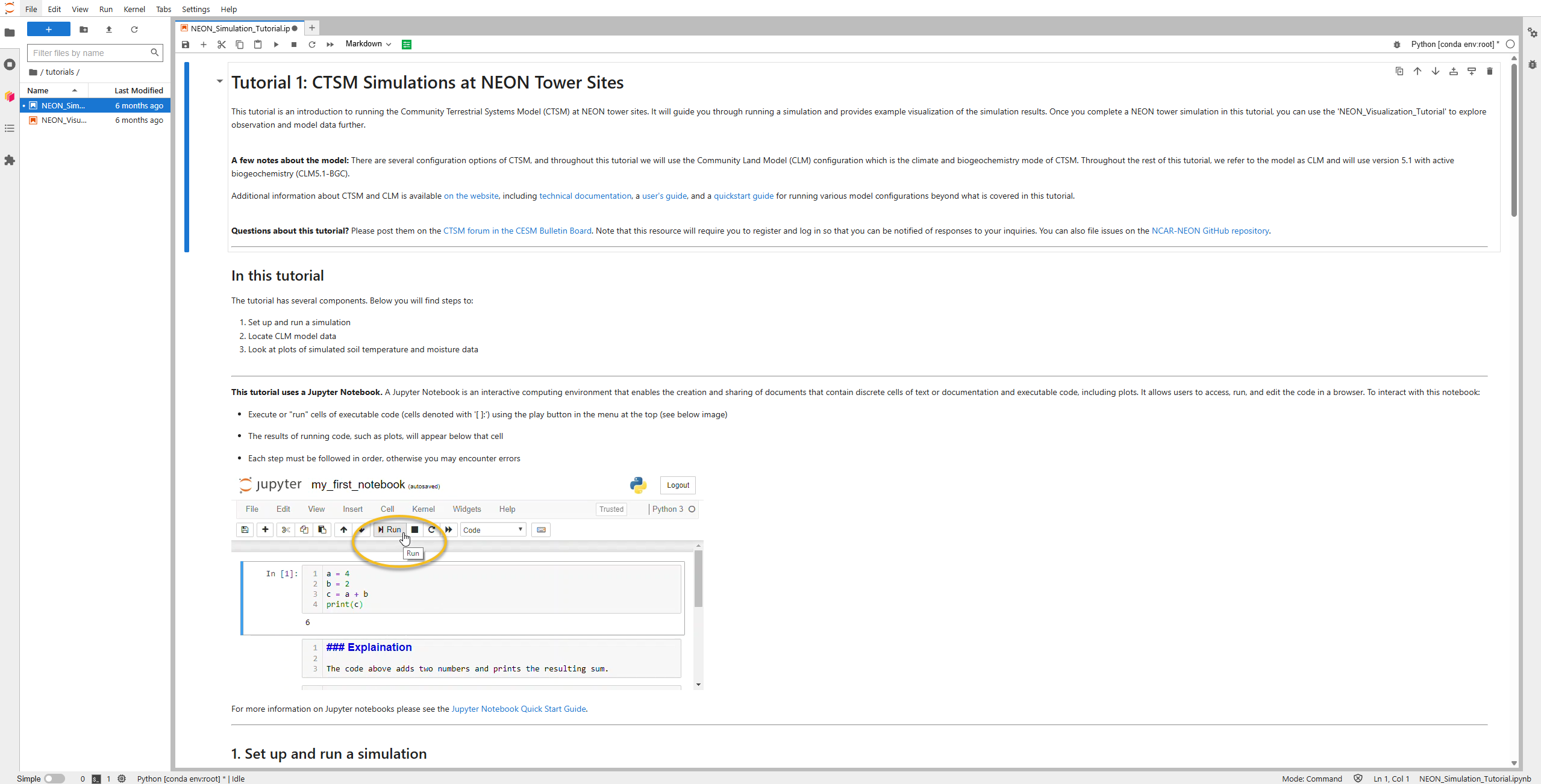 CTSM JupyterHub screenshot